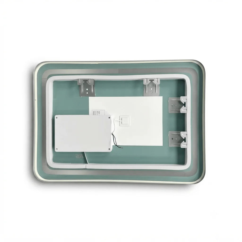 50x70cm LED Bathroom Mirror with Demister | Wall Mounted | 3 Colour Dimmable LED Light | Touch Sensor | IP44 Waterproof | Smart Vanity Mirror