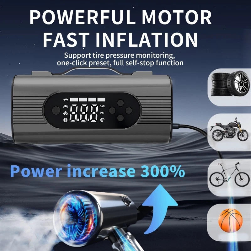 R5 Auto Tech 12000mAh 8-in-1 Car Jump Starter & Tyre Inflator