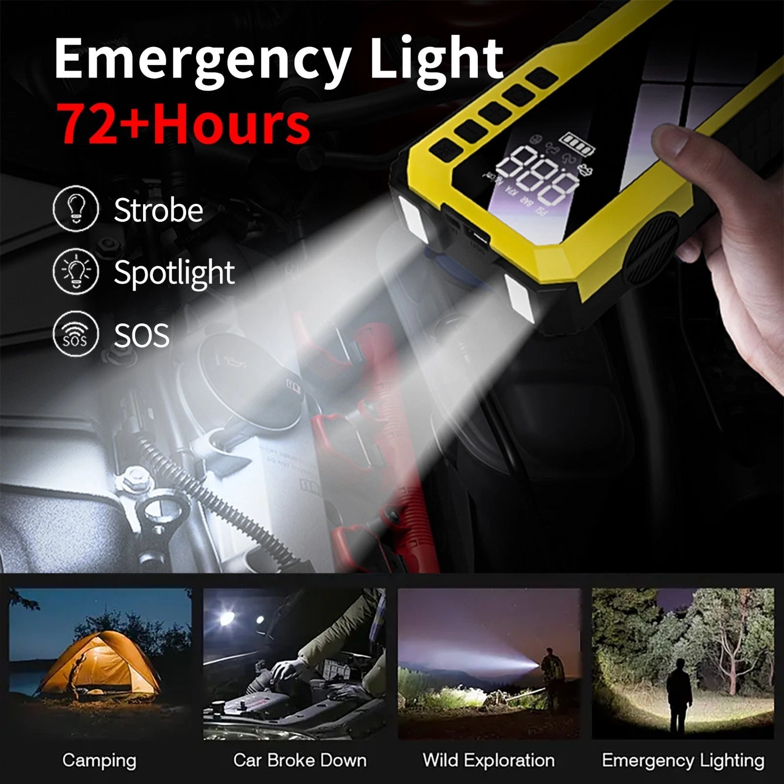 R5 Auto Tech 8000mAh Portable Tyre Inflator & Jump Starter