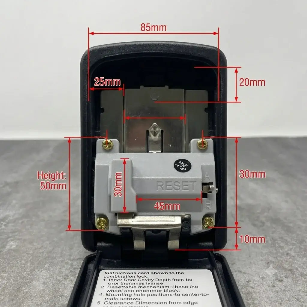 Wall Mounted 4 Digit Key Storage Safe Box Lock UK Stock High Qulity zinc alloy